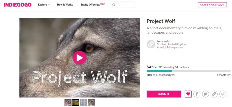 Project Wolf Indiegogo